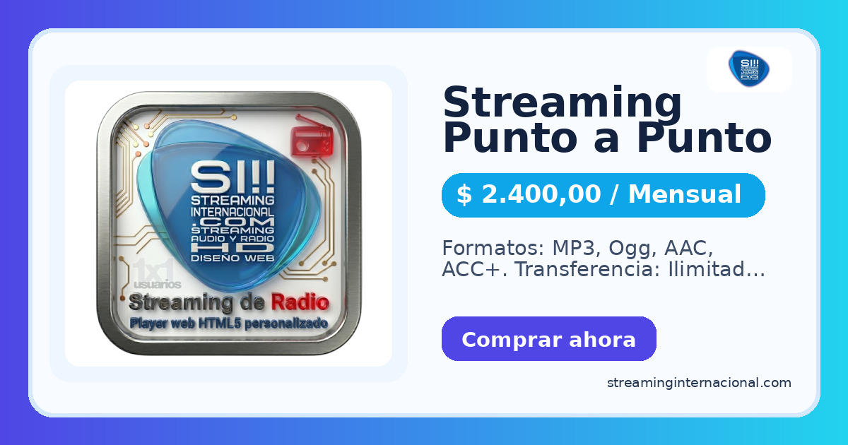 Streaming Punto a Punto