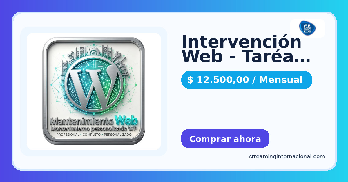 Intervención Web - Taréa específica Bloque de 1 hora detrabajo