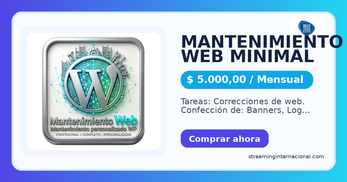 MANTENIMIENTO WEB MINIMAL