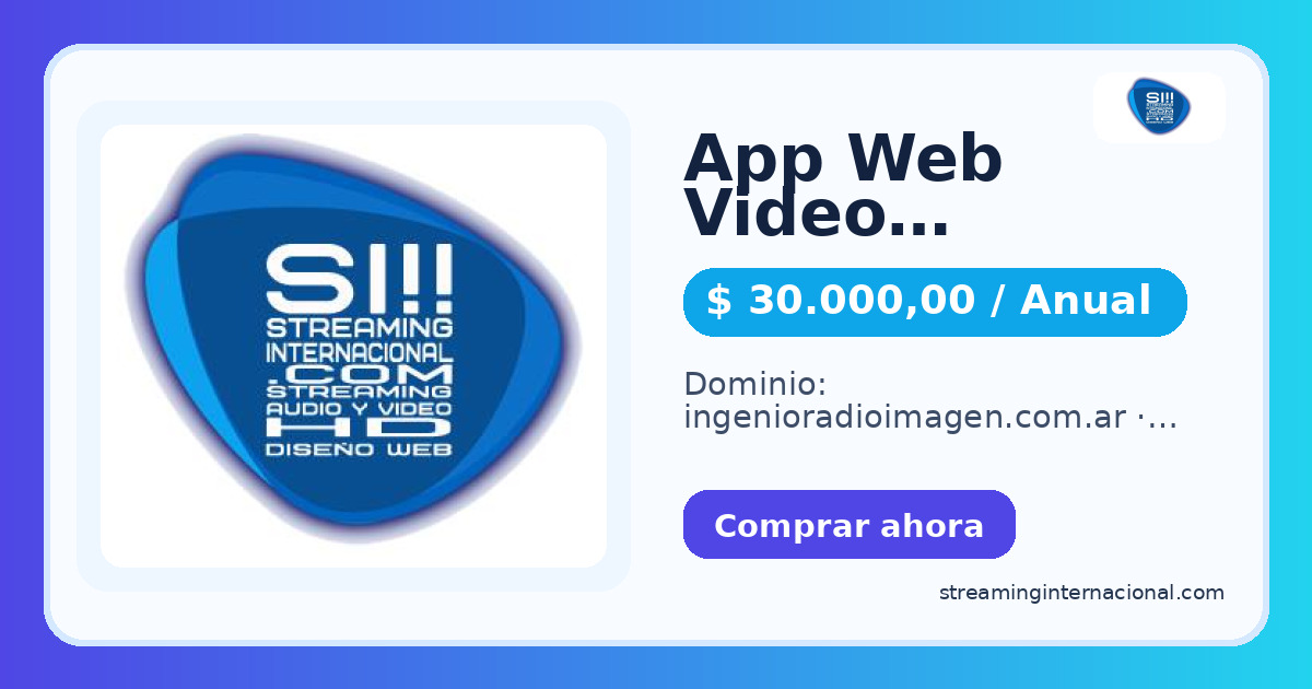 App Web Video Personalizada