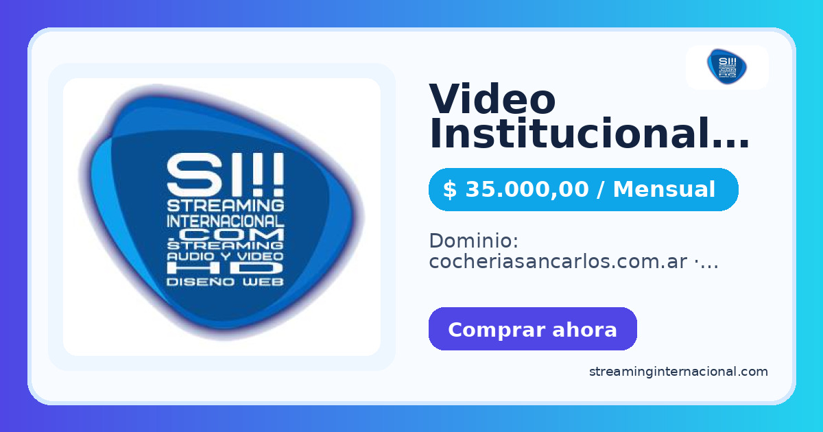 Video Institucional para Redes Sociales