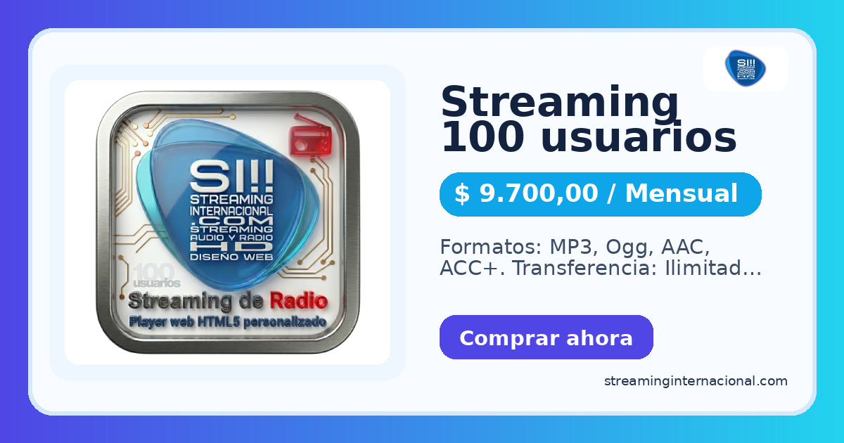 Streaming 100 usuarios